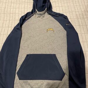 NFL Navy and Gray Chargers Hoodie